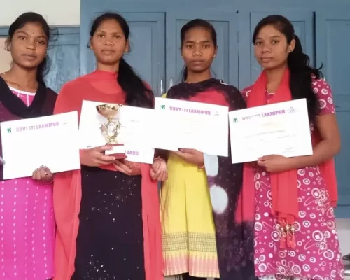 Trade School Girl Children Received Prize & Certificate